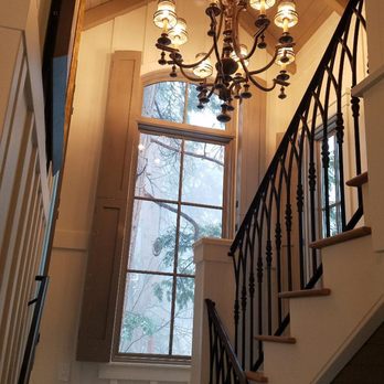 Arrowhead Floor & Window Coverings - Shutters in custom finish (no additional upcharge) with split design to allow for privacy if bottoms section is closed. - Flooring Near Me - Lake Arrowhead, California