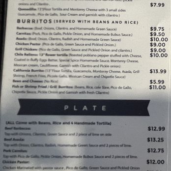 Bubu's Restaurant - Main menu - Mexican Near Me - Long Beach, California