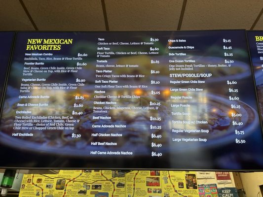 Menu photo 7 Frontier Albuquerque, NM