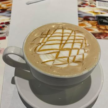 Coffee House Café - Lavender White Chocolate Mocha with Caramel Drizzle - Cafes Near Me - Dallas, Texas Coffee House Café - Lavender White Chocolate Mocha with Caramel Drizzle - Cafes Near Me - Dallas, Texas