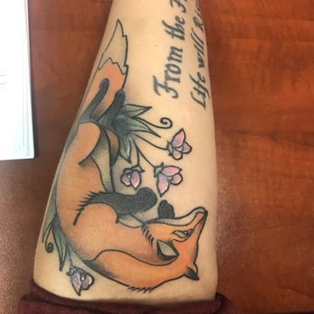 Little Pricks Tattoo - Fox by Tita, was a scar cover up. - Tattoo Near Me - Austin, Texas