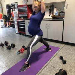 Get Fit with Monica - Pregnant workout in her garage