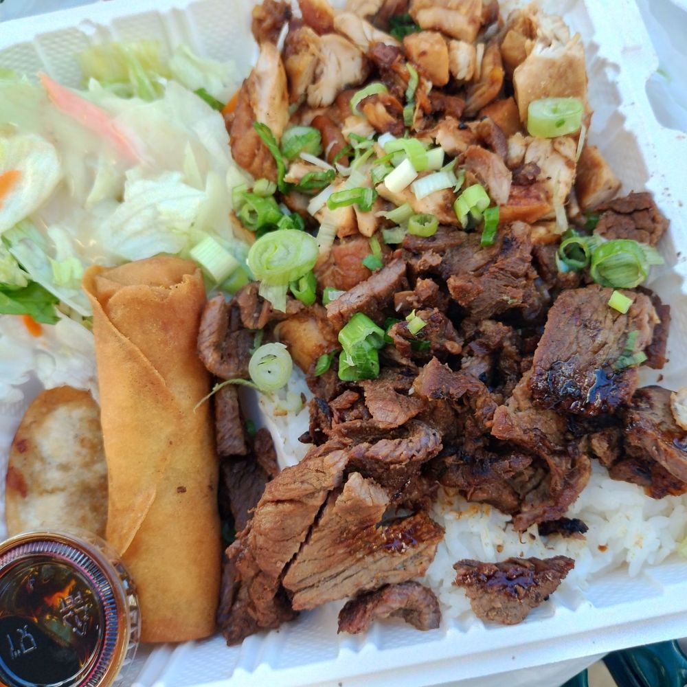 Chicken and Beef Teriyaki plate