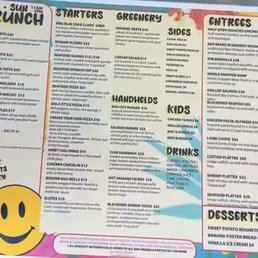 Mondays menu. June 2026