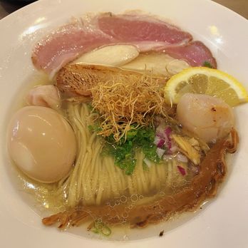Ramen x Remix - Signature yuzu scallop shio consommé - Bars Near Me - Toronto, Ontario