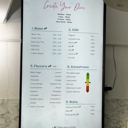 Babe’s Boba Tea - Menu as of Aug 2023