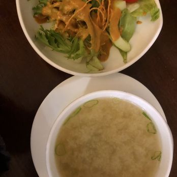 TJ Asian Bistro - Miso Soup + Salad - Japanese Near Me - Woodside, New York TJ Asian Bistro - Miso Soup + Salad - Japanese Near Me - Woodside, New York