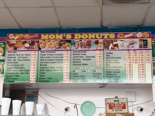 Menu photo 4 Mom's Donuts Lawndale, CA
