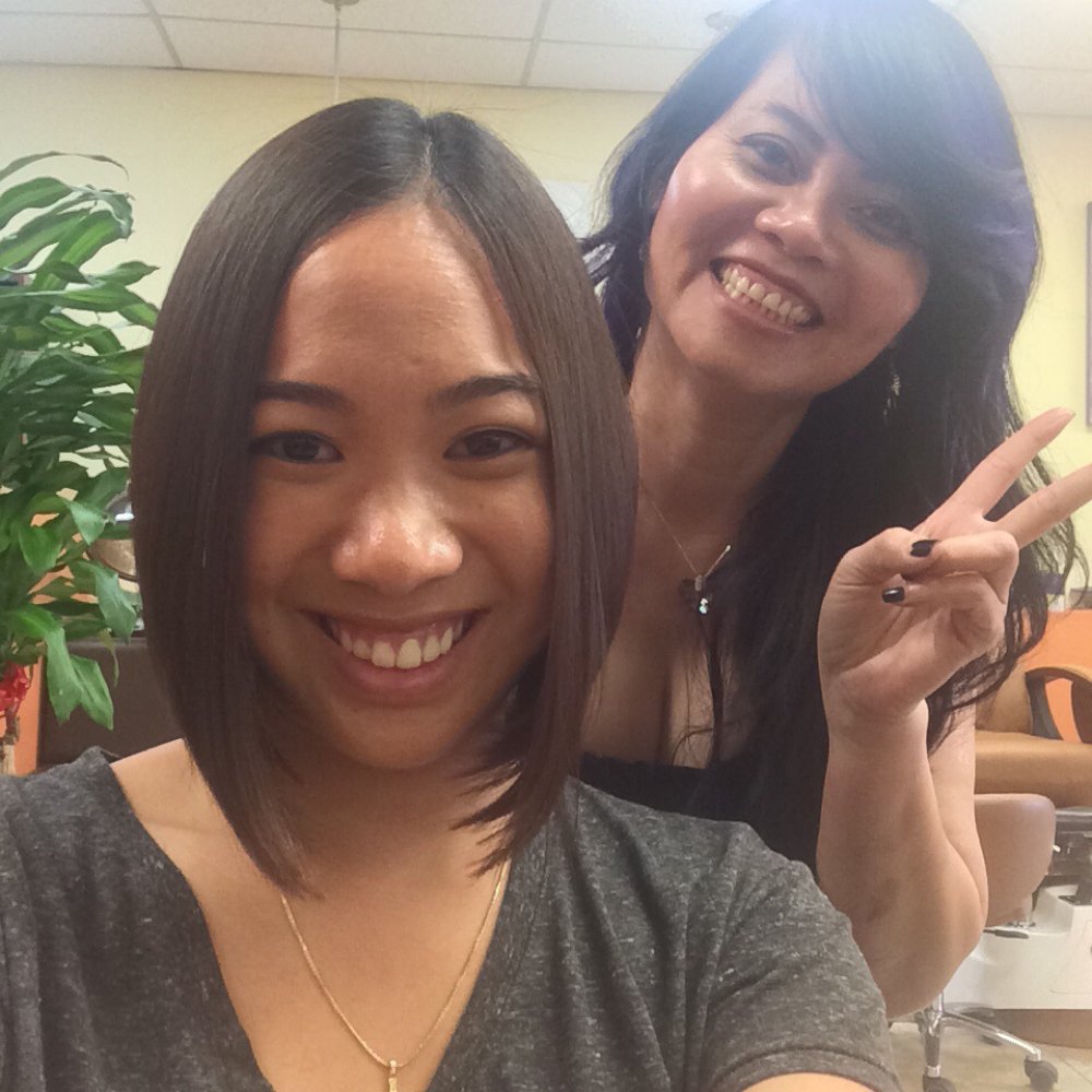 Sunshine Salon - A-line soft bob and Keratin treatment by Diane. My hair feels so soft and shiny! She's THE BEST! Love this salon! - Hair Salons Near Me - Carson, California