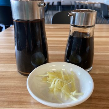 dan modern chinese - Vinegar in the tall bottle, soy sauce in the short - Chinese Near Me - Manhattan Beach, California