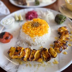 New Kabob House - Full chicken breast kabob plate