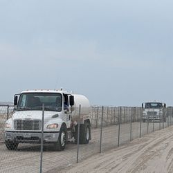 Texas Sand Fest - Literally truck loads of water coming in to supply the artist