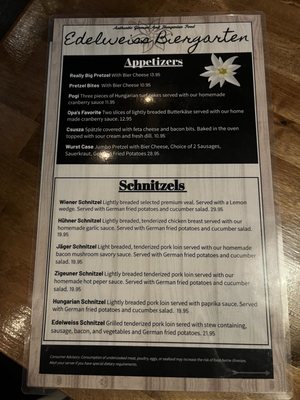 Menu photo 3 Edelweiss Biergarten Phoenix, AZ