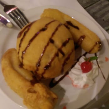 Banana Leaf Restaurant - Friend Mango Ice Cream w fried banana - Singaporean Near Me - Milpitas, California