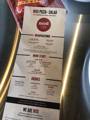 Menu photo 2 MOD Pizza Mckinney, TX