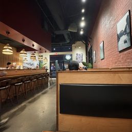 Booth and bar seating