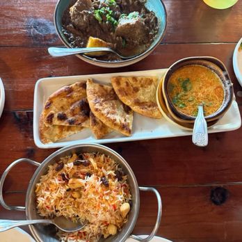Rangoon Burmese Kitchen - The platha w curry dip was my favorite. Second was the beef curry. Bottom dish is Burmese Indian side rice (I don't recommend). - Burmese Near Me - Honolulu, Hawaii
