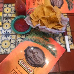 Chips and salsa while we check out the menu Chips and salsa while we check out the menu