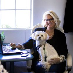Senior Care In-Home Services - Me and Cooper at the office. We take care of pets