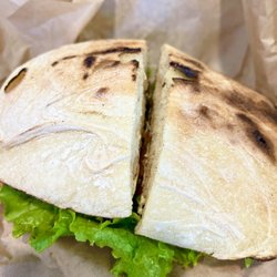 3 Mundos Sandwich Shop - Vegan Crispy Chick n Milanese in ciabatta bread