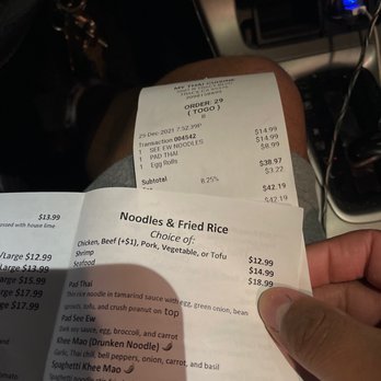 My Thai Cuisine - They charged us the noodles for shrimp prices when we ordered beef - Thai Near Me - Tracy, California