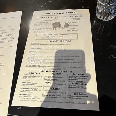 Menu photo 8 Tuscan Table South Portland, ME