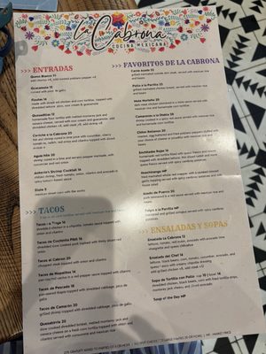 Menu photo 1 La Cabrona Fort Worth, TX