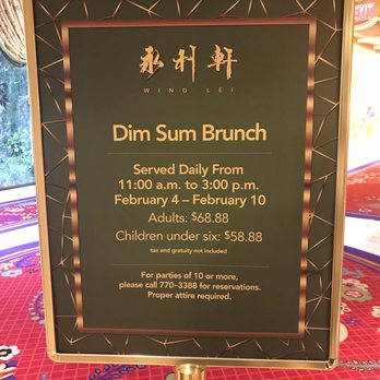 Wing Lei - Dim sum brunch sign - Chinese Near Me - Las Vegas, Nevada