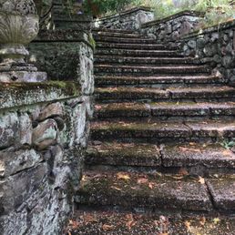 One of the mossy stairways.