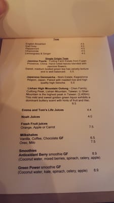 Menu photo 2 One Origin Malvern, VIC Menu photo 2 One Origin Malvern, VIC