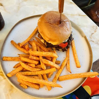Carla - Sweet potato fries with burger - Tacos Near Me - Long Island City, New York Carla - Sweet potato fries with burger - Tacos Near Me - Long Island City, New York