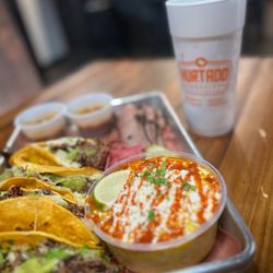 Hurtado Barbecue - Birria tacos, Elote