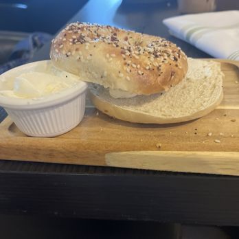 Dosan A Social Eatery - Everything bagel toasted with cream cheese - New American Near Me - Clovis, California