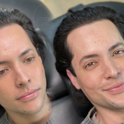 Studio B Three - Nano brow technique (machine hair strokes) before and after
