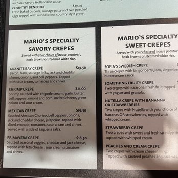 Mario's Early Toast - Menu - Breakfast & Brunch Near Me - Rocklin, California