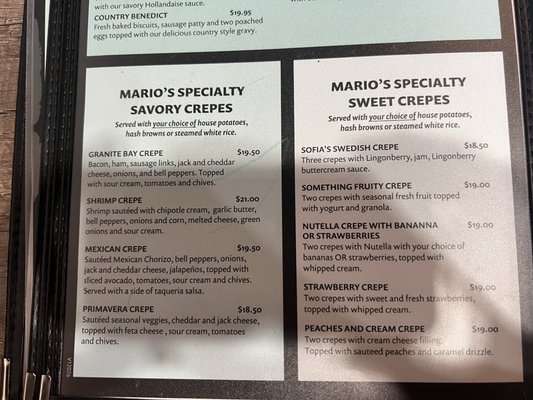 Menu photo 4 Mario's Early Toast Rocklin, CA
