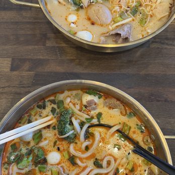 Mala Town - signature broth in mild with chili oil - Hot Pot Near Me - Las Vegas, Nevada