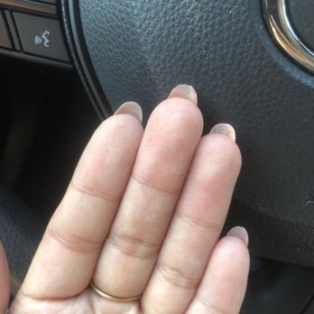 Foxi Nails - Uneven nails even after I asked for a re-file - Nail Salons Near Me - Dallas, Texas