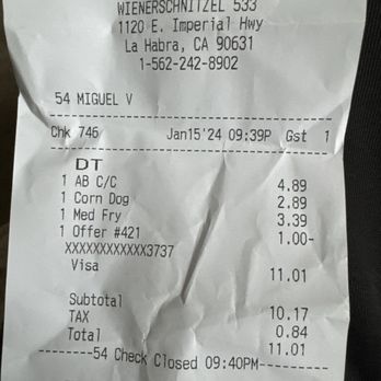 Wienerschnitzel - Miguel!! - Hot Dogs Near Me - La Habra, California