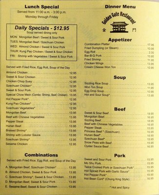 Menu photo 4 Golden Gate Restaurant Anchorage, AK