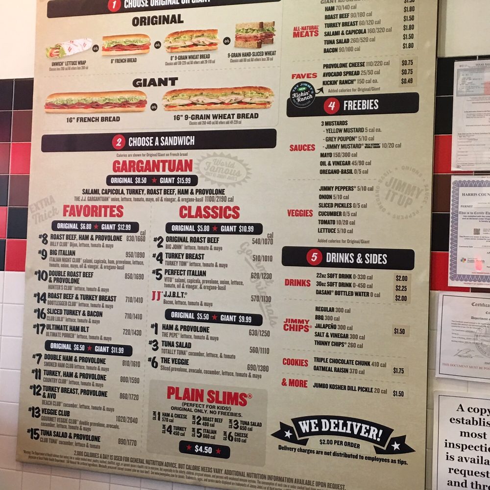 Jimmy John's - Menu - Sandwiches Near Me - Humble, Texas Jimmy John's - Menu - Sandwiches Near Me - Humble, Texas
