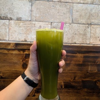 A La Mousse - Iced Matcha Kalamansi ($4.00) - Desserts Near Me - Philadelphia, Pennsylvania