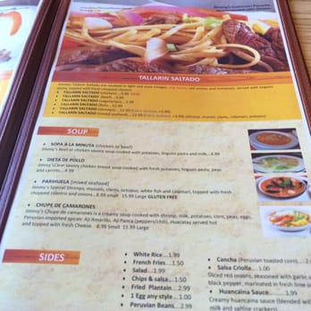 Jimmy's Peruvian & Mexican Restaurant - New menus, muy bonitos - Peruvian Near Me - Sacramento, California Jimmy's Peruvian & Mexican Restaurant - New menus, muy bonitos - Peruvian Near Me - Sacramento, California