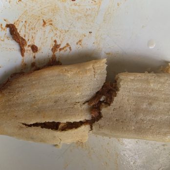 The Original Tamale - Red Pork Tamale unwrapped - Mexican Near Me - Los Angeles, California
