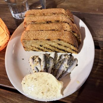 Found Oyster - Bread with white anchovies - Seafood Near Me - Los Angeles, California