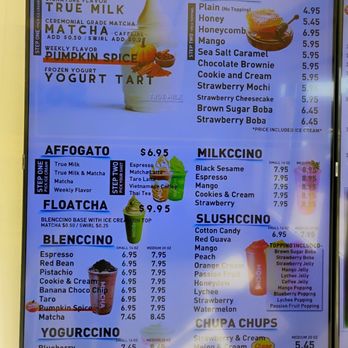 Mocha - Menu Board  10-09-2024 - Ice Cream & Frozen Yogurt Near Me - Aurora, Colorado