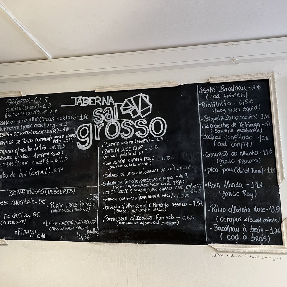 Sal Grosso - Menu for the day - Portuguese Near Me - Lisbon, 11