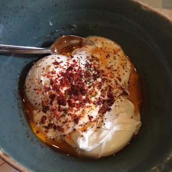 Agora DC - Cilbir- poached eggs with spicy oil delicious - Mediterranean Near Me - Washington, DC, District of Columbia