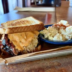 Colt's Pig Stand - Brisket Reuben Sandwich w/ Potato Salad $12.99