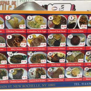 Rinconcito Luncheonette - Menu card front side - Colombian Near Me - New Rochelle, New York Rinconcito Luncheonette - Menu card front side - Colombian Near Me - New Rochelle, New York